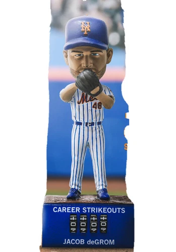 NY METS JACOB DEGROM STRIKE COUNTER BOBBLEHEAD SGA 8/6/2022 MLB BASEBALL 1 OF 2