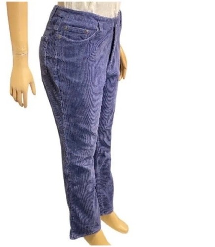 Y2K Newport News Jeanology collection, Corduroy Pants straight leg blue size 12P - Picture 7 of 20