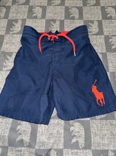KIDS LITTLE BOYS POLO RALPH LAUREN NAVY BIG PONY SWIM WEAR TRUNKS SHORTS 5 Red