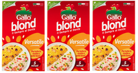 3X Gallo Riso Blond Versatile,100% Italienischer Reis,Kochzeit 5 Minuten,1Kg