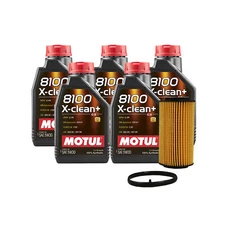 5L Motul 8100 X-CLEAN + 5W30 Wix Filter Motor Oil Change Kit API SN/CF For VW