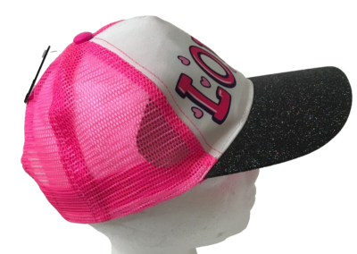 Girls Youth Kids Love Pink Black Snapback Adjustable Mesh  display picture 1