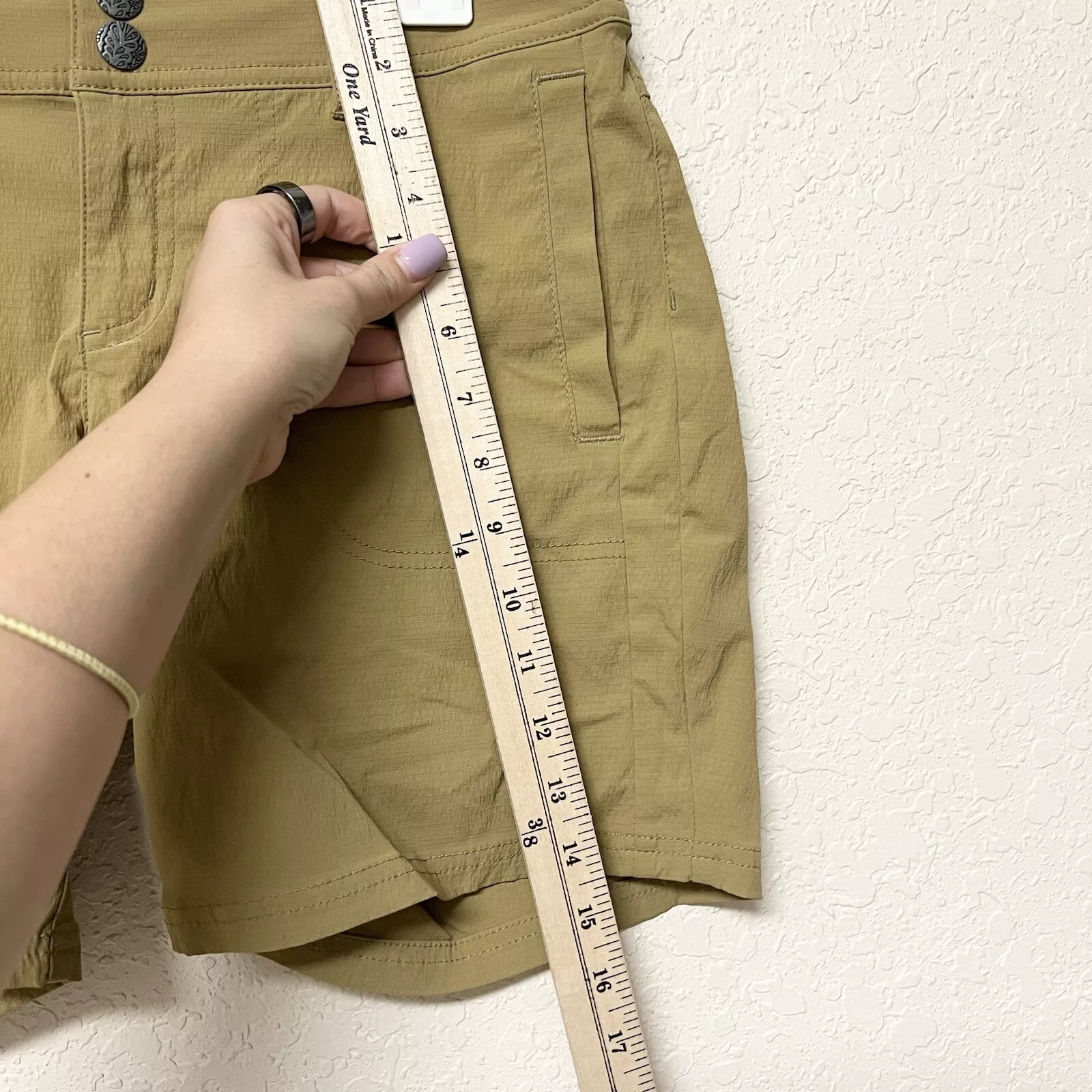 prana revenna hiking nylon vintage khaki shorts