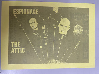 Espionage The Attic Rave Flyer Yellow Paper A5 1991