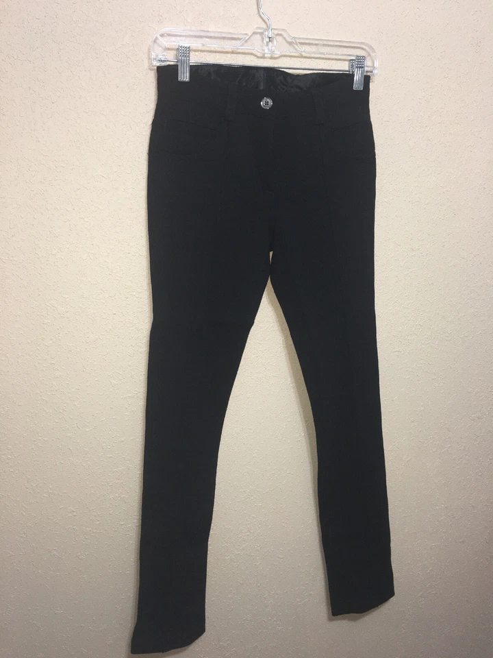 DOLCE & GABBANA Black Pants Wool Stretch Slim Skinny SZ 38 NEW Foto 2 de 4