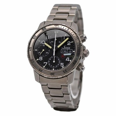 Sinn Divers Chronograph 203.TI.AR Automatic Black Dial Titanium Men's Watch