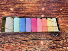 Vintage Bonnie Doon Sheer Knee Highs Pack of 9 Rainbow Assorted Pastel Stockings