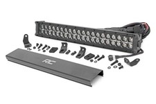 Rough Country 20-inch Cree Led Light Bar - Dual Row Black Series W Amber Drl