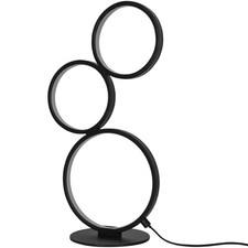 LED Table lamp Round Circular Matt Black Modern Warm White Livingroom 800lm