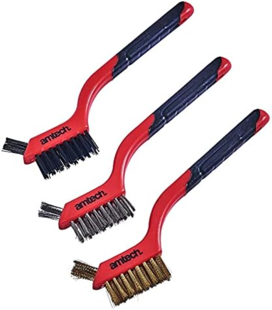 Amtech S3535 Set Spazzole 2 in 1 in, Multicolore