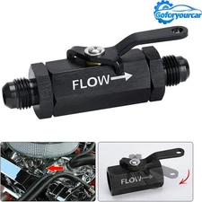 6AN-10AN Aluminum Inline Fuel Shut Off Valve Flow Control Cut Off w/Cable Lever