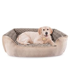 Rectangle Dog Bed for Large Medium Small Dogs - Washable L 30"x 24"x 9" Beige