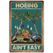 2D Funny Garden Metal Sign Outside Decor Gardening Gift for Women Enthusiasts