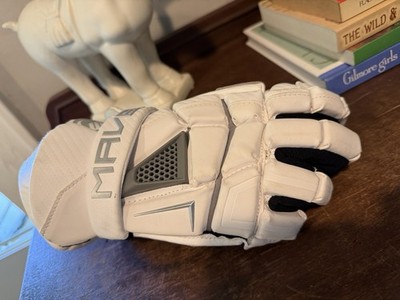 Maverik M5 Lacrosse Right Glove Padded Adjustable Wrist Strap White Large