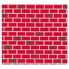 Pacon Two-tone Brick Design Fadeless Paper Roll - 48" X 50 Ft - Red (56475)