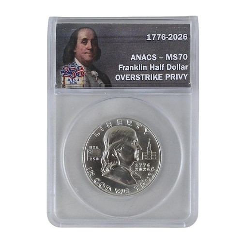 2026 FRANKLIN Dual Date Silver Half Dollar ANAC MS70 Coin Update ~ PRE-SALE