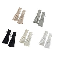 Nonslip Middle Calf Socks Breathable Cotton With Stylish Bows Trims for Women