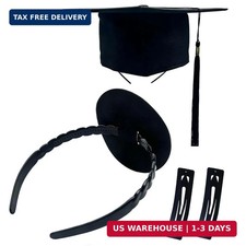 Graduation Cap Headband, 2PCS Anti-Falling Grad Cap Headband for Graduation Inse
