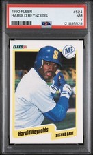 1990 FLEER #524 HAROLD REYNOLDS PSA 7