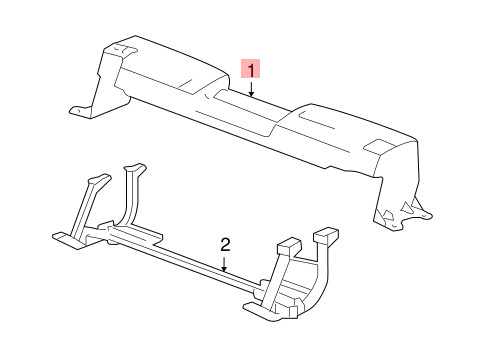 04-13 CHEVROLET CORVETTE C6 XLR FRONT UPPER RADIATOR SUPPORT BRACKET COVER OEM