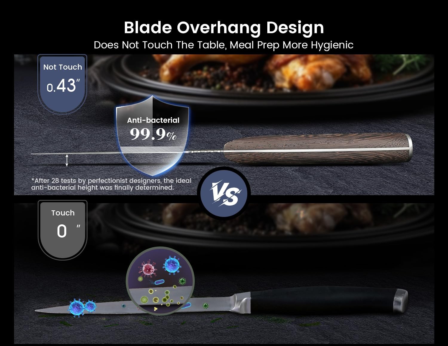 Boning Knife for Meat Cutting, 6.7 Inch Fillet Knife with Wood Handle, High C...