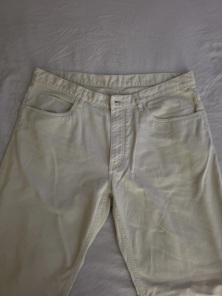 Pantalones Loro Piana Para Hombres 36 Tostados 5 Bolsillos Informales Mezcla de Algodón Estilo Chino Lujo Foto 3 de 3