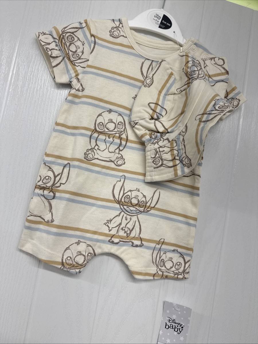 Disney George Asda Stitch Boys Summer Romper First Size UK