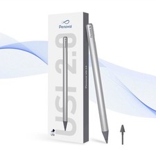 Penoval USI2.0 Stylus for Chromebook, Type-C Charging, Magnetic, Silver