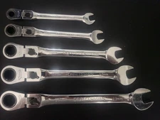 Craftsman Tools Locking Flex Head Ratcheting Wrench Set Metric Swivel Set