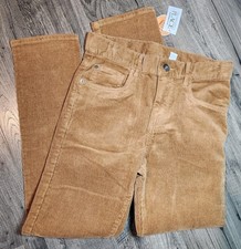 NWT Childrens Place Corduroy Pants Youth Size 10 Brown Adjustable Waist Carmel