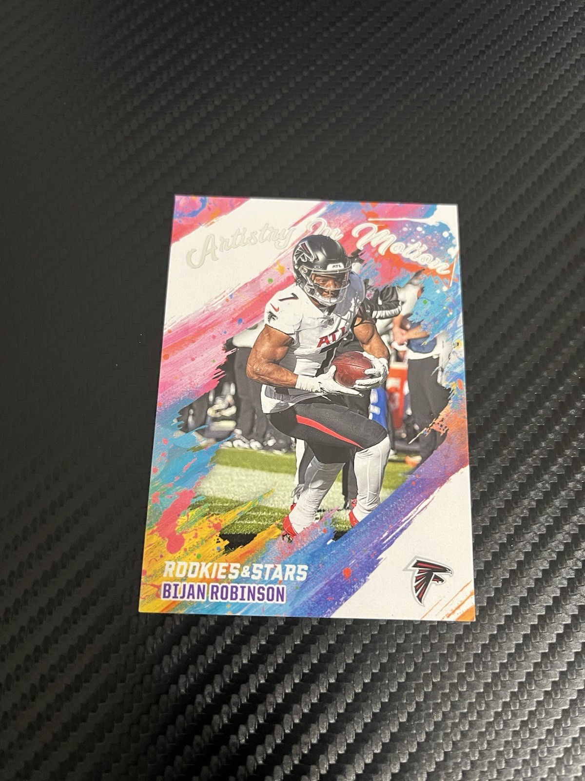 2025 Panini Rookies & Stars Artistry In Motion Bijan Robinson #1 Atlanta Falcons