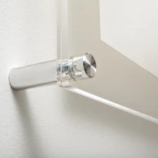 1.5" Silver Stainless Steel Mounting Hardware for Acrylic Floating Frames Pac...