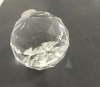 Clear Faceted crystal ball 2" wide paper weight — photo 4