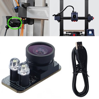 Für ANYCUBIC Kobra 3/K3C/K3M/K3MC 3D-Drucker Überwachungskamera mit USB-Kabel