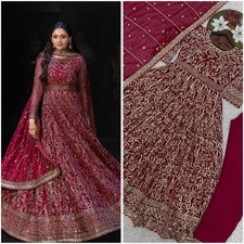 GOWN SALWAR KAMEEZ PAKISTANI INDIAN WEDDING PARTY WEAR DRESS BOLLYWOOD SUIT NEW