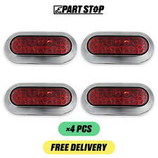 4-Pack LED Oval Stop Turn Tail Light Kit Red F01821S125