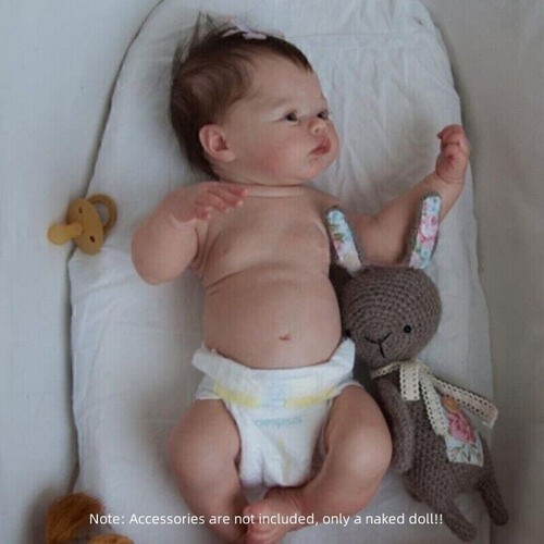 49CM Reborn Baby Puppe Lebensecht Mädchen Handgefertigt Weich Silikon-Vinyl - Bild 3 von 5