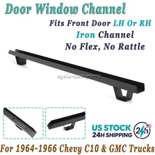 L/R Door Window Channel For 1964-1966 GMC Chevy C10 Truck Window Run Channel US