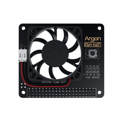 Argon Fan HAT for Raspberry Pi 4 & Pi 3 | 40Mm PWM Cooling Fan with Power Button