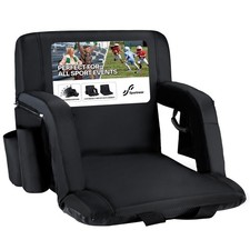 Stadium Seats with Back Support: 2.5'' Thick Comfy Cushion 6 Adjustable Angle...