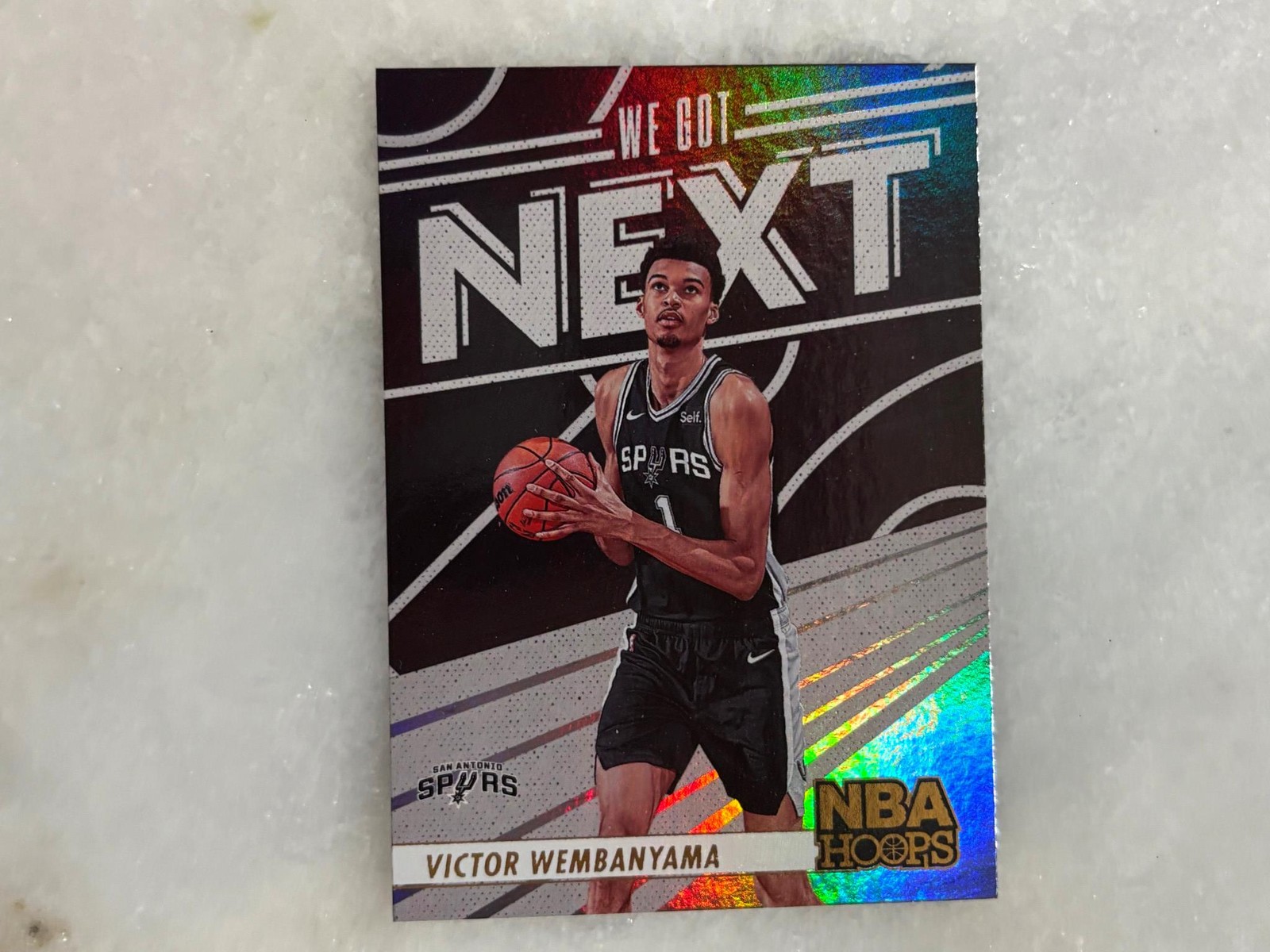 Victor Wembanyama 2023-24 NBA Hoops We Got Next HOLO Rookie RC Spurs C48