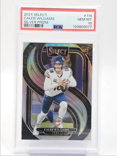 CALEB WILLIAMS 2024 SELECT PREMIER LEVEL ROOKIE SILVER B RC PSA 10 Q0004