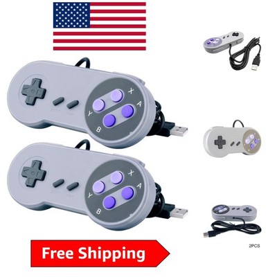 Classic 2 Pack USB Famicom Controllers - Super Sensitive Gamepads for Emulators