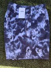 Nike Tie-Dye Mens Swim Shorts Trunks 7 Size Large New Black Grey White NEW