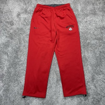 Ohio State Buckeyes Sweatpants Mens XL Nike Therma Fit Wide Leg Relaxed Fit OSU