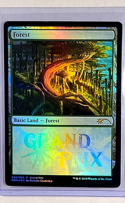 2018 MTG Magic The Gathering GPP Grand Prix Promo Foil #5 Forest LP
