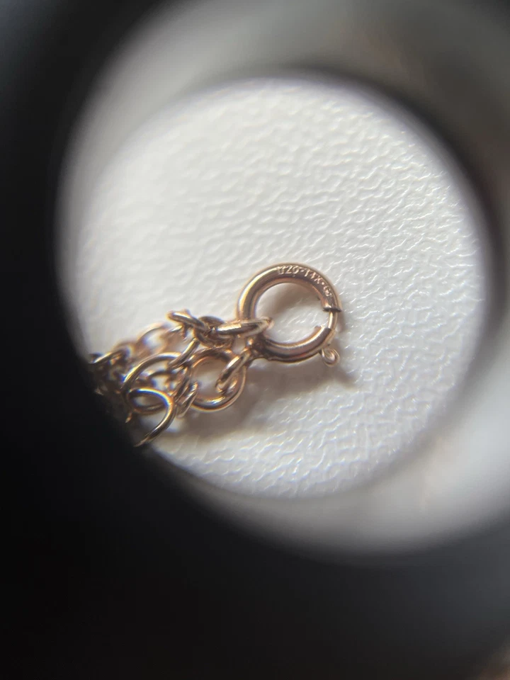 Y-Drop Faceted Labradorite & 1/20 14k gf Rose Gold Tone Necklace 20-24” Dainty - Image 3 of 4