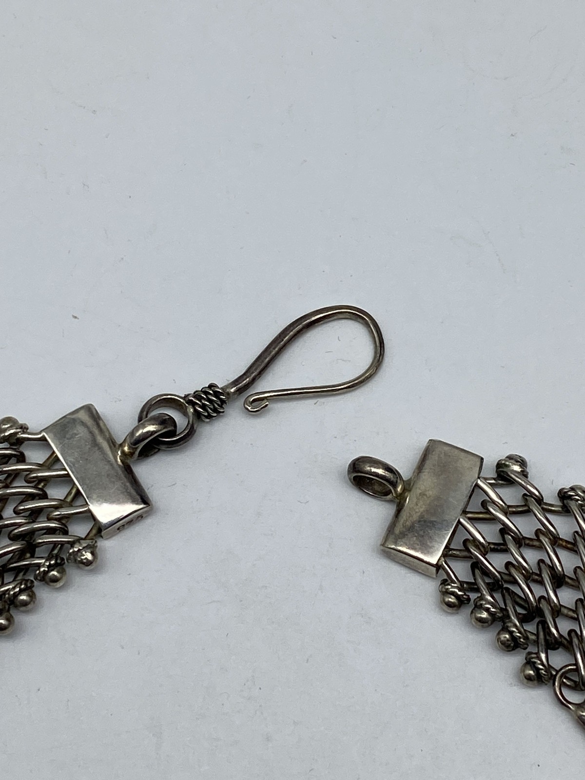 Sterling Silver Multi Link Hook Clasp Necklace 50… - image 5