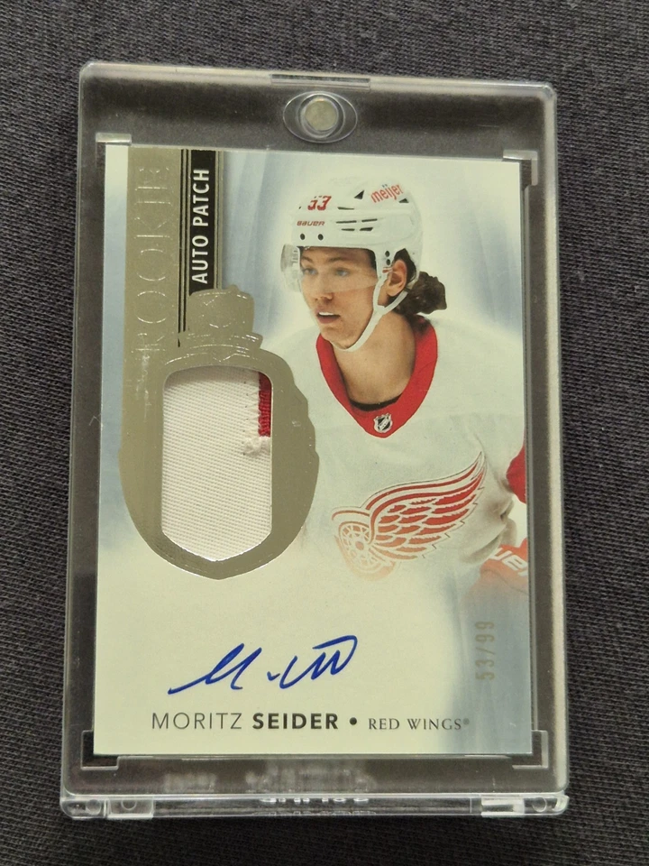 2021-22 Upper Deck The Cup Moritz Seider Rookie Auto Patch 53/99 Jersey Number!