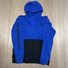 North Face Hoodie Blue And Black Youth XL 18/20 Jacket Crewneck Polo